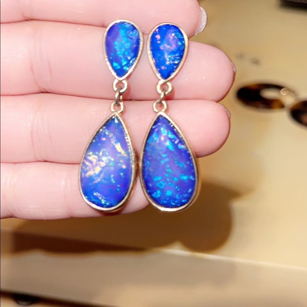 blue earrings